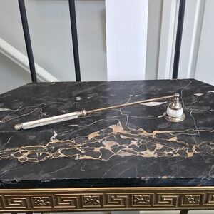 Vintage Mother of Pearl & Alpaca Silver Candle Snuffer Inlaid MOP Mexican Boho ​